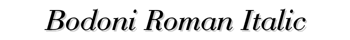 Bodoni Roman Italic police